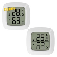 2 Pcs Mini Indoor Digital Hygrometer Thermometer with LCD Display and Thermometer for Home,Office,Fridge,Center Wheel(℃)