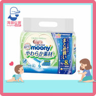 Moony - 嬰兒濕紙巾 80張x8包裝【日本直送】【平行進口】【新舊包裝隨機發貨】