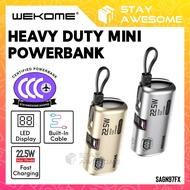 WEKOME 3C Powerbank CCC 22 5w Fast Charging Built In Cable5000mAh Portable Pocket SAGN97FX
