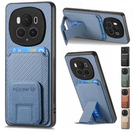 For Honor X9D X9c X8c X9b X8b X7b X6b Magic 7 Pro Magic 6 Pro 5 Pro Wallet Carbon fiber Casing Card 