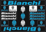 Bicycle Replacement Decal Set Adhesive Vinyl Sticker Compatible for Bianchi Frames Blue (Matte)