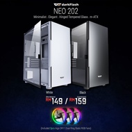 Aigo DarkFlash Neo 202 Hinged Tempered Glass mATX Case [DR12 PRO/Aigo DR11] RGB/ARGB Fans