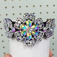Rhinestone Flower Crown Gymnastics Hair Accessory