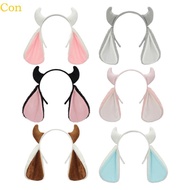 Con Furry Sheep Horn Ears Headbands For Costume Parties Performances Lightweight Comfortable Wear Fu