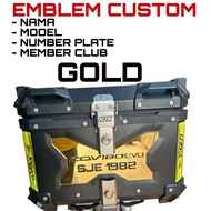ISLAM EMBLEM X FOR MOTORCYCLE TOP BOX X LOGO NJX TOP BOX ABS 3D ISLAM JAWI EMBLEM STICKER
