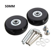 2PCS Roda Koper Pengganti Berdiameter 40/45/50mm Dengan Bahan Karet - Cocok Untuk Ganti Roda Koper A