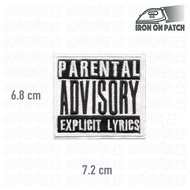 Parental Advisory Explicit Lyrics Music Iron on DIY Decor Embroidered Patch Badge