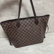 正品 Lv neverfull 黑色棋盤格購物包
