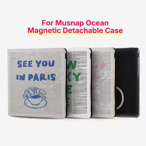 Murmole Vintage Newspaper Magnetic Case suit for Musnap Ocean Oceanc iReader Ocean5pro 7 Inch Detach