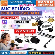 Mic Condenser Bm 800 Full Set Gratis Soundcard / Microphone Youtuber / Paket Youtuber Lengkap / Mic Bm 800 / Alat Rekaman Cover Lagu / Mic Rekaman Studio