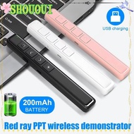 SHOUOUI Multimedia Page Turner, Infrared 2.4GHz Presentation Clicker, B6 USB Charging Versatile PPT 