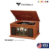 เครื่องเล่นแผ่นเสียง Victrola The Quincy 6 in 1 Mahogany เล่นแผ่นเสียง ซีดี เทป วิทยุ FM บลูทูธ ลำโพ