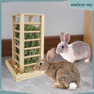 [AmlesoMY] Rabbit Hay Stand Wooden Feeding Rack Hay Rabbit Distributor for Small Animal Cage Chinchi