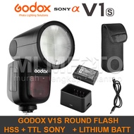 GODOX V1S SONY TTL HSS LI-ION ROUND HEAD FLASH V-1S V1-S V1 KIT ALPHA