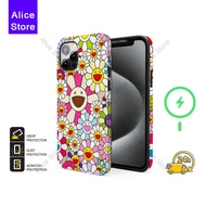 Takashi Flowers Phone Case for iPhone 17 Pro Max / iPhone 16 Pro Max / 15 Pro Max / 13 Protective Ca