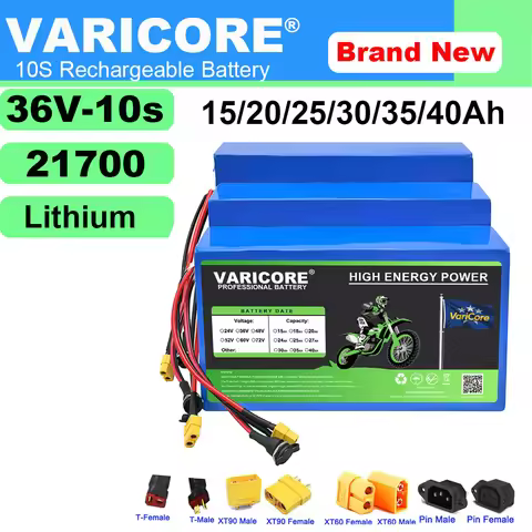 VariCore 36V 20Ah 25Ah 30Ah 35Ah 40Ah 21700 Lithium Battery Pack Built in BMS For Electric Tool Weed