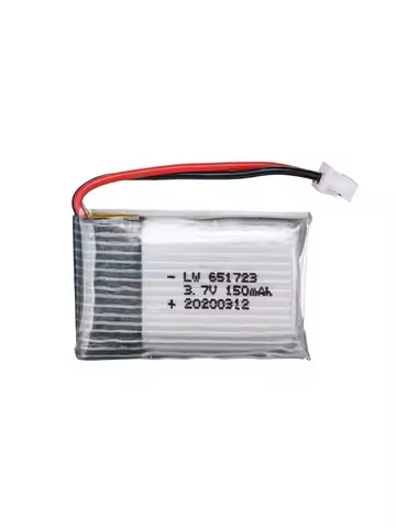 651723 Li-ion Battery 3.7V 150mAh with XH2.54 Plug, Replacement Part for Ni Hui U207 H2 H8 RC Drones