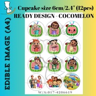 [Ready Image A4] Coco Melon 12pcs 6cm/2.4" Edible Image Icing Image Cupcake size | Big size Ready Im