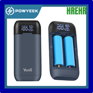 HREHR 18650 Battery Charger Case DIY Power Bank Box QC3.0 Pd Portable 18W Fast Charging Case For 18650 217000 20700 Lithium Batteries TYKJT