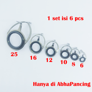 Cincin Joran Ring Guide 1 Set Isi 6 pcs Non Fuji Kaki 2 Stainless Steel Original Murah