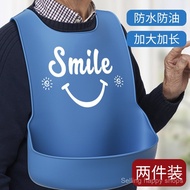 Special Apron for the Elderly to Eat, Waterproof Silicone for the Elderly Eating Bib, Adult and Adul