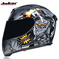 Jiekai 310 Helmet Modular Motorcycle Helmet Double Lens Built-in Sun Visor Racing Full Face Helmet black visor lens