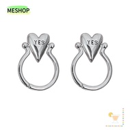 MESHOP Heart Ring, Stainless Steel Personality Letters Ring, Fashion "YES""NO" Adjustable Exquisite 