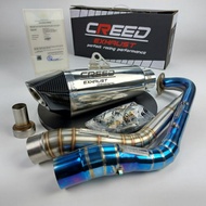 1set knalpot racing ngebas adem creed exhaust gp short nmax aerox155