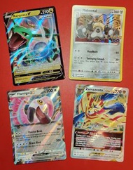 S35 Flamigo ex Double Rare 火烈鳥 $40 / Zamazenta Vstar 藏瑪然特 $70 / Rayquaza V Rapid Strike 烈空坐 $80 / Me