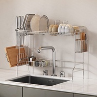 304 Stainless Steel Kitchen Sink Rack Above the Sink Dish Rack Dishwashing Sink Dish Drain Rack Stor