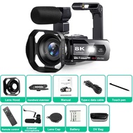 8K Digital Photography Camera 48MP Handheld DV 18X igital Zoom Camera Recorder 3 LCD Touch Screen Po
