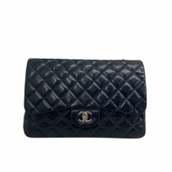 【CHANEL】Jumbo CF30 黑色 Lambskin 銀扣 經典口蓋包 Classic Flap（二手）