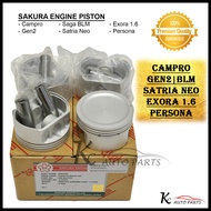 SAKURA Piston Engine Parts (set) STD/ Oversize for Campro, GEN2, Persona, BLM, Satria Neo, Exora 1.6