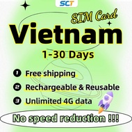 Wefly Vietnam SIM card Unlimited 4G Data 1-30 Days Daily 500MB/1GB/3GB Viettel