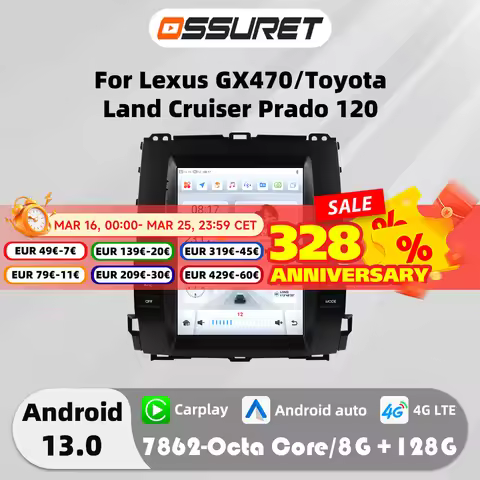 9.7"Android 13 Autoradio For Toyota Land Cruiser Prado 120 for Lexus GX470 car intelligent system ra