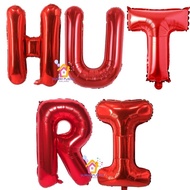 MERAH Red letter BALLOONS FOR THE REPUBLIC OF indonesia 40CM 16inch letter alphabeth balloon decorat