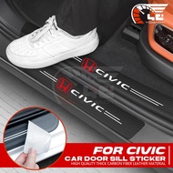 Car Door Sill Protector Strip Side Step Plate Rear Bumper Thick Anti Scratch Sticker For Honda CIVIC