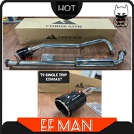 4WD FORCE 4x4 FORD RANGER T9 SINGLE TWIN SIDE CARBON MUFFLER EXHAUST PIPE SET 2023 paip ekzos HKS BR