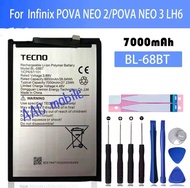 แบตเตอรี่ เเบต Tecno Pova6Neo / PovaNeo3 / PovaNeo2 คุณภาพระดับพรีเมี่ยม battery Model BL-68BT（7000m
