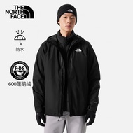 北面（The North Face）冲锋衣男三合一秋冬保暖连帽夹克外套 KX7/黑色 L/175