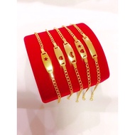 HK fashion jewelry 24k gold plated  pang  bata  bangkok  bracelet  for  kids l