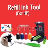 Ink Refill Cartridge Smart Clamp Absorption Punch Tool Add Ink Kit Tool for HP 61 63 65 67 680 678 6