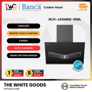 Banca BCH-JASMINE-90BL Smart Cooker Hood 1750m³/h Suction Sensor Touch Auto-Clean Easy Maintenance