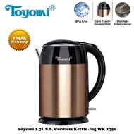 Toyomi 1.7L S.S. Cordless Kettle Jug WK 1750