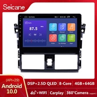 Seicane 10.1Inch 2.5D QLED Touchscreen Android 10.0 Car Radio GPS For 2013 2014 2015 2016 Toyota ♥⭐