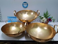 Brass byfa กระทะทองเหลือง 3หลี 3ขนาดF1199 ขนาด หนา3หลี16 นิ้ว( 3/16),F1200 ขนาด หนา 3หลี17นิ้ว(3/17)