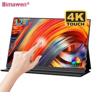 Bimawen 4K Touchscreen Portable Monitor 12.5Inch FreeSync Touch Screen Monitor UHD IPS 3840x2160 Dual B C &amp;HDMI Laptop M