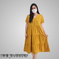 JUNE DRESS MAXI JUMBO REMPEL SUSUN BUMIL BUSUI FRIENDLY 3XL LD 120 JUNE DRESS JUMBO WANITA