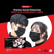 Yuka Zan Cool Black Disposable Protective Face Mask Antibacterial