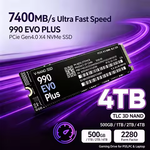 7400MB/s Internal M.2 NVMe SSD 990 EVO Plus PCIe Gen4.0 X4 TLC 3D NAND 500GB 1TB 2TB 4TB 2280 Gaming